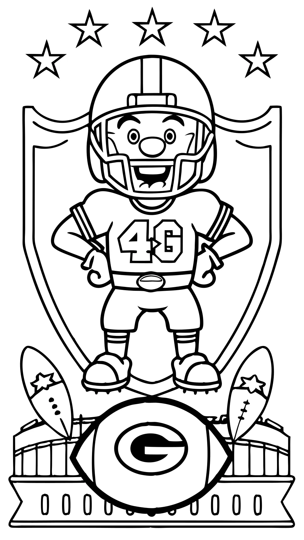 coloriages de football de Green Bay Packers